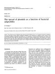 The spread of plasmids as a function of bacterial adaptability