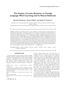 The impact of iconic gestures on foreign language word learning
