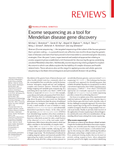 Exome sequencing as a tool for Mendelian disease gene discovery