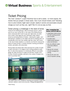 Ticket Pricing article
