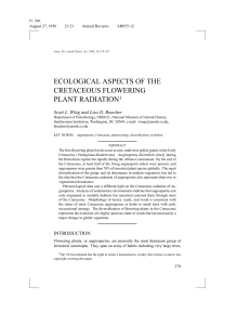 ecological aspects of the cretaceous flowering plant