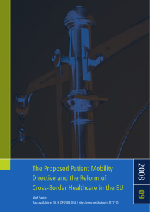 The Proposed Patient Mobility Directive and the Reform of Cross