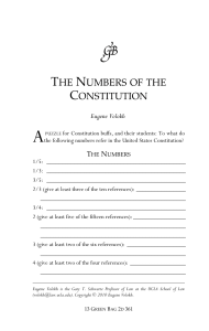 The Numbers of the Constitution
