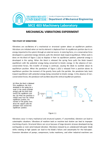 MECHANICAL VIBRATIONS EXPERIMENT