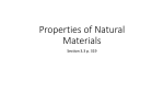 Properties of Natural Materials