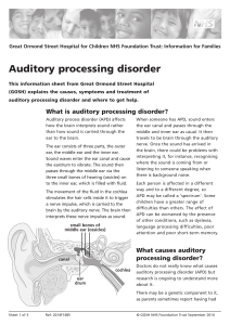 Auditory processing disorder - Great Ormond Street Hospital
