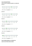 Lesson: Opposite Numbers Lesson Topic: Find opposite numbers