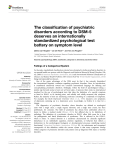 The classification of psychiatric disorders according to DSM