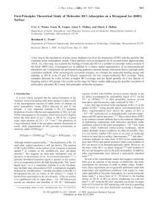 First-Principles Theoretical Study of Molecular HCl Adsorption on a