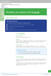 Number, set notation and language Unit 1 - Assets