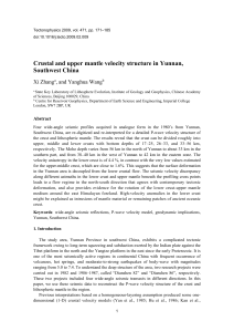 Tectonophysics_2009_Crustal and upper mantle velocity