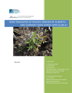 Seed Transfer of Woody Shrubs in Alberta -