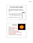 Sun, Earth, Moon Foldable Sun Facts