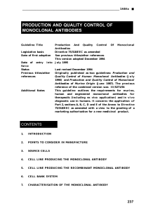production and quality control of monoclonal antibodies