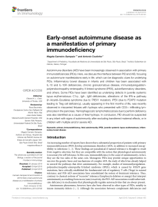 Early-onset autoimmune disease as a manifestation of primary