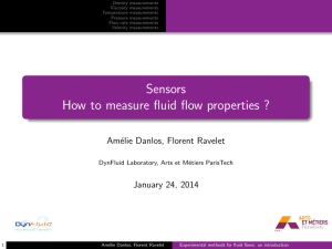 Sensors How to measure fluid flow properties - Florent Ravelet