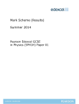 Mark Scheme (Results) Summer 2014