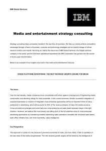 Media and entertainment strategy consulting