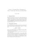 Lecture 11: Standard Error, Propagation of Error, Central Limit