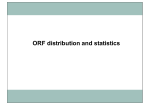 ORF distribution and statistics