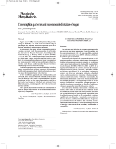 Consumption patterns and recommended intakes of sugar