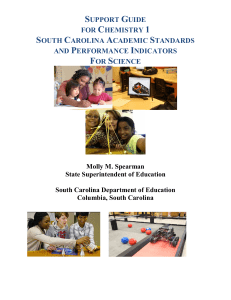 support guide for chemistry 1 south carolina academic standards