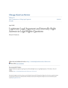 Legitimate Legal Argument and Internally