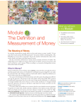 Module 23 The Definition and Measurement of Money