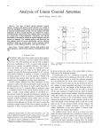 Analysis of Linear Coaxial Antennas