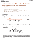 A microscopic view of the index of refraction