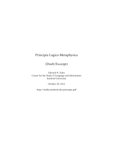 Principia Logico-Metaphysica (Draft/Excerpt)