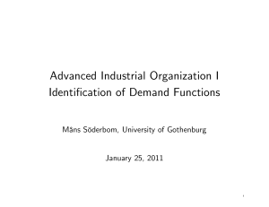 Identification of demand functions