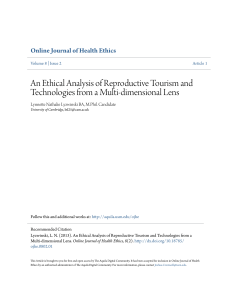 An Ethical Analysis of Reproductive Tourism and Technologies from