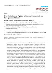 Host Antimicrobial Peptides in Bacterial Homeostasis and