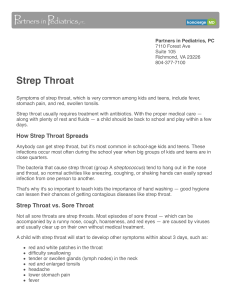 Strep Throat - Partners in Pediatrics