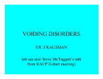 voiding disorders - The Royal Children`s Hospital