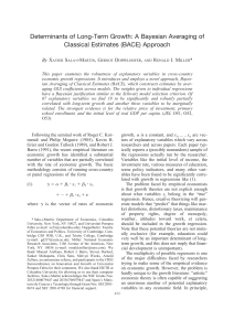 A Bayesian Averaging of Classical Estimates (BACE) Approach