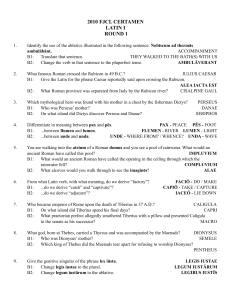 Certamen, Level I