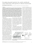 Decoupling along plate boundaries: Key variable controlling the