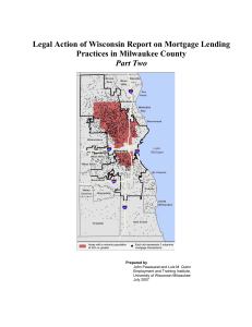 Legal Action of Wisconsin Report on Mortgage Lending