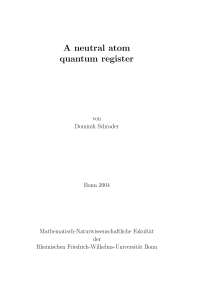 A neutral atom quantum register
