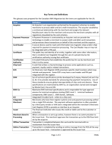 Key Terms and Definitions