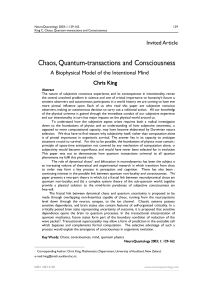 Chaos, Quantum-transactions and Consciousness