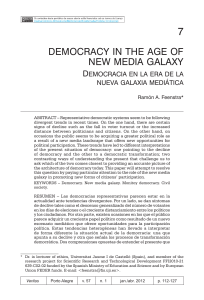 DEMOCRACY IN THE AGE OF NEW MEDIA GALAXY