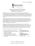 Pennsylvania Education Standards High School: Grades 9-12