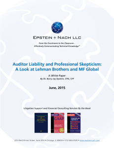 Auditor Liability and Professional Skepticism: A Look at Lehman