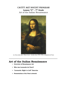 7th Gr T3 - Italian Renaissance Docent Guide