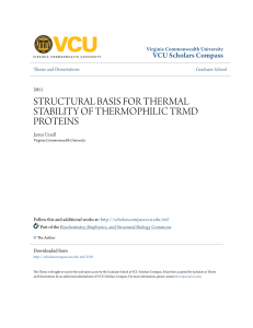 structural basis for thermal stability of thermophilic trmd proteins