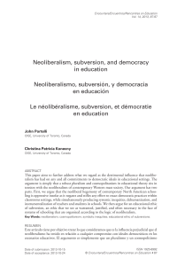 Neoliberalism, Subversion, and Democracy in