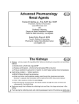 Advanced Pharmacology Renal Agents The Kidneys